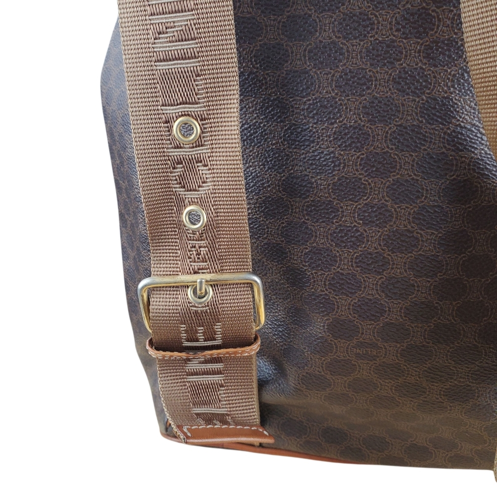 Authentic Celine Macadam Coated Canvas Fabric Strap Medium Backpack - Picture 4 of 16